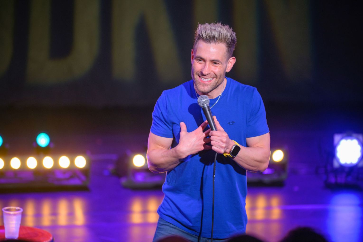 British comedian Simon Brodkin is hoping to tap into the Aussie sense of humour on a short tour starting in Brisbane. Photo: David Monteith-Hodge Photographise