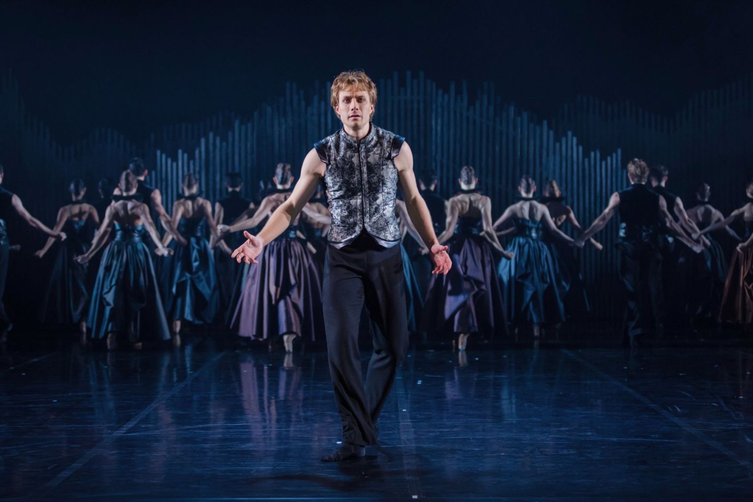 Edison Manuel as Hamlet in Queensland Ballet's Australian premiere production. Photo: David Kelly