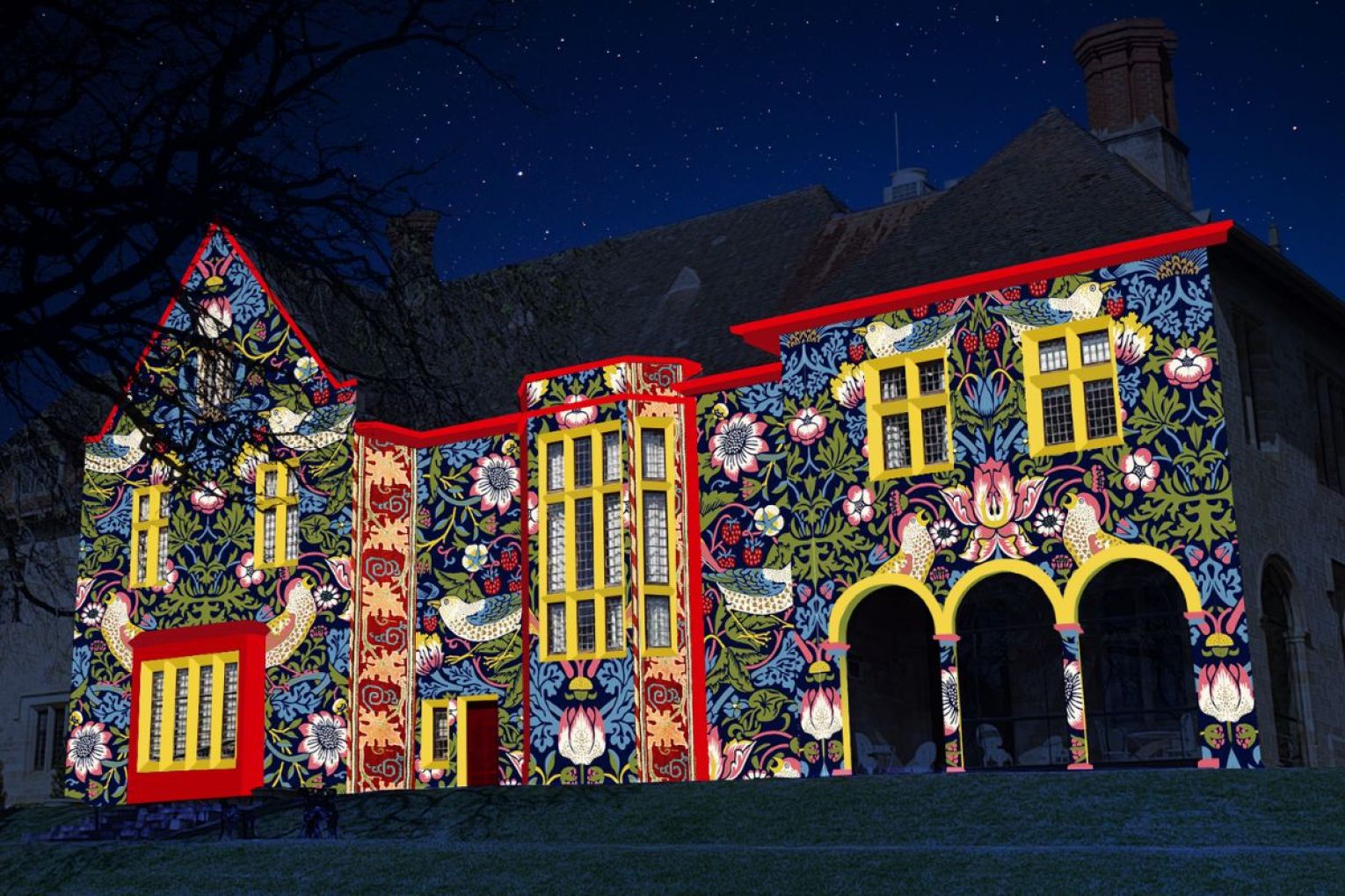 Carrick Hill is set to light up in the designs of textile artist William Morris this winter. Photo: supplied.
