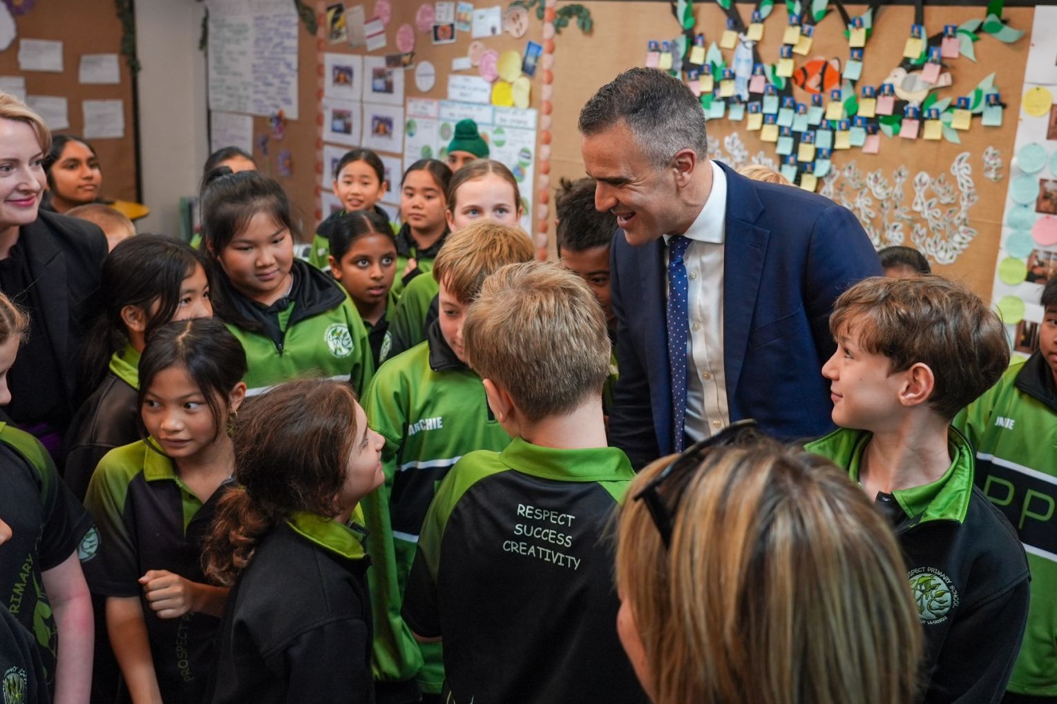 Premier Peter Malinauskas unveils a fake news-spotting programme at Prospect Primary School. Picture: supplied