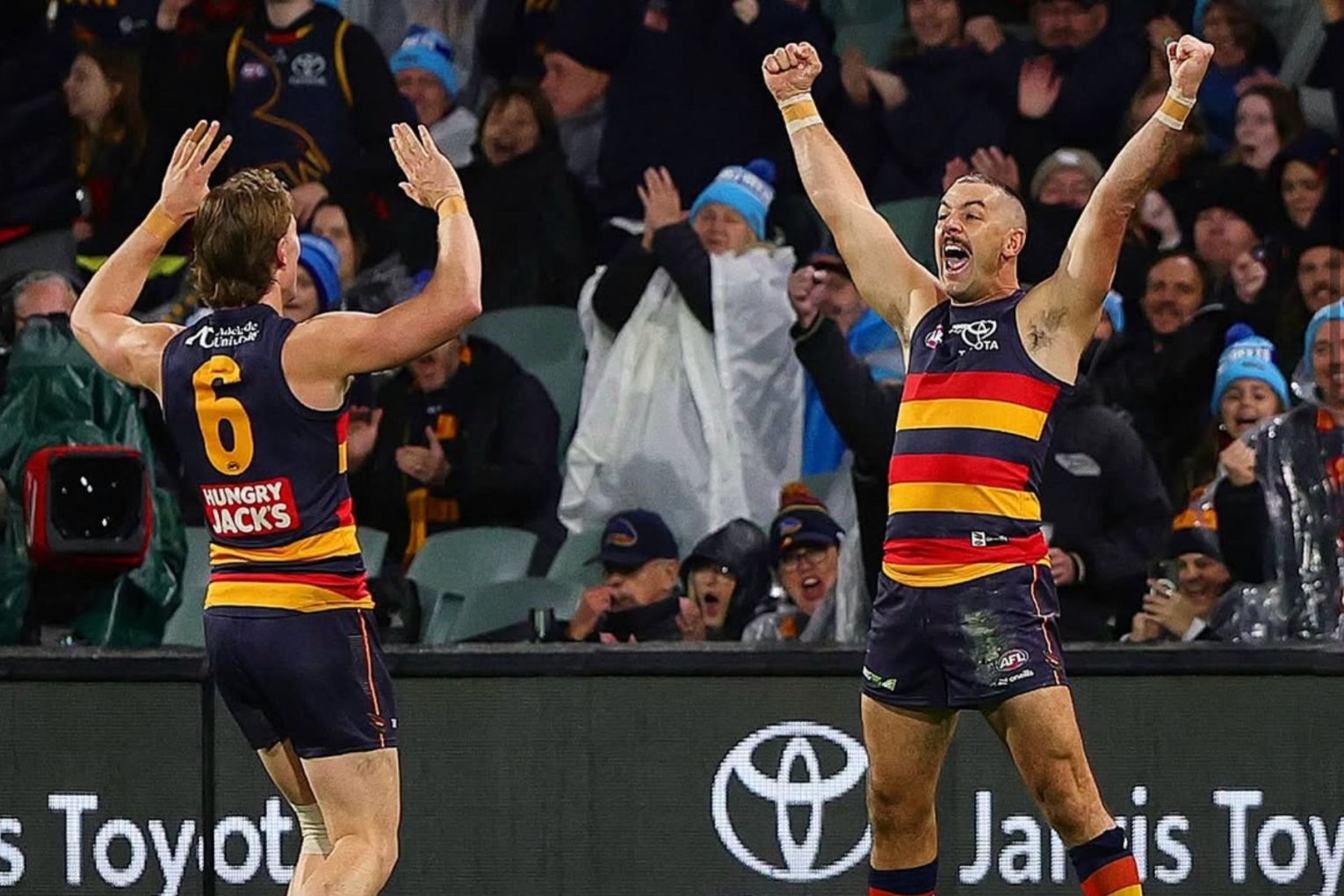 Crows' Taylor Walker could face AFL action after pushing a player in a marking contest.  Picture: via Instagram