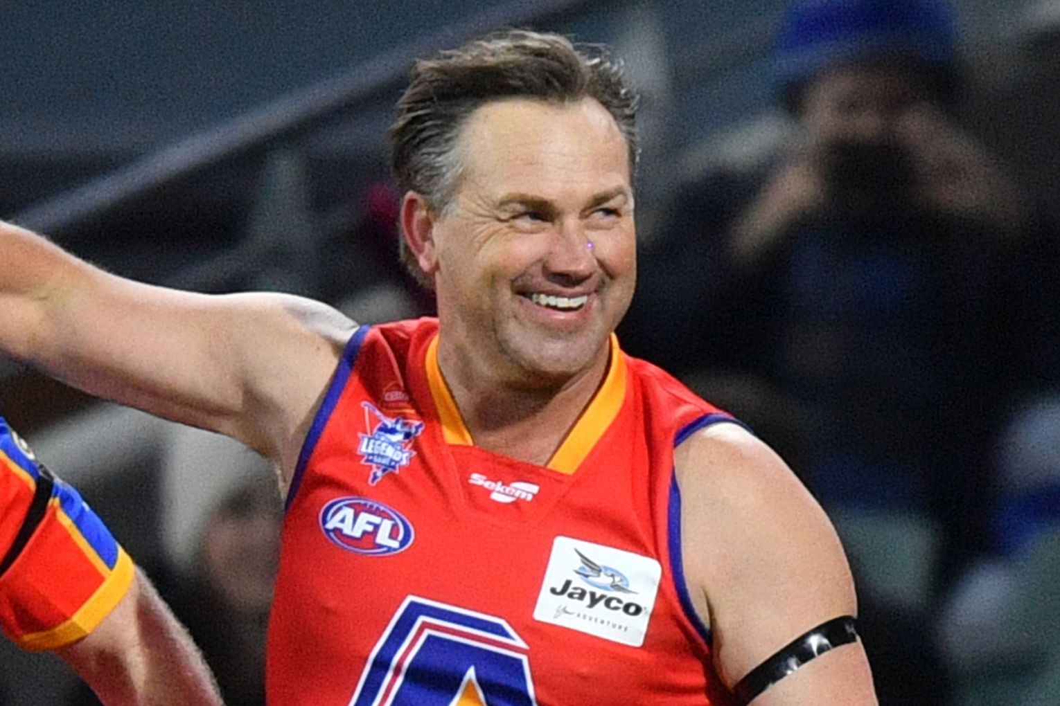 Tony Modra is a fan favourite – even while playing in EJ Whitten Legends games. Picture: David Mariuz/AAP PHOTOS