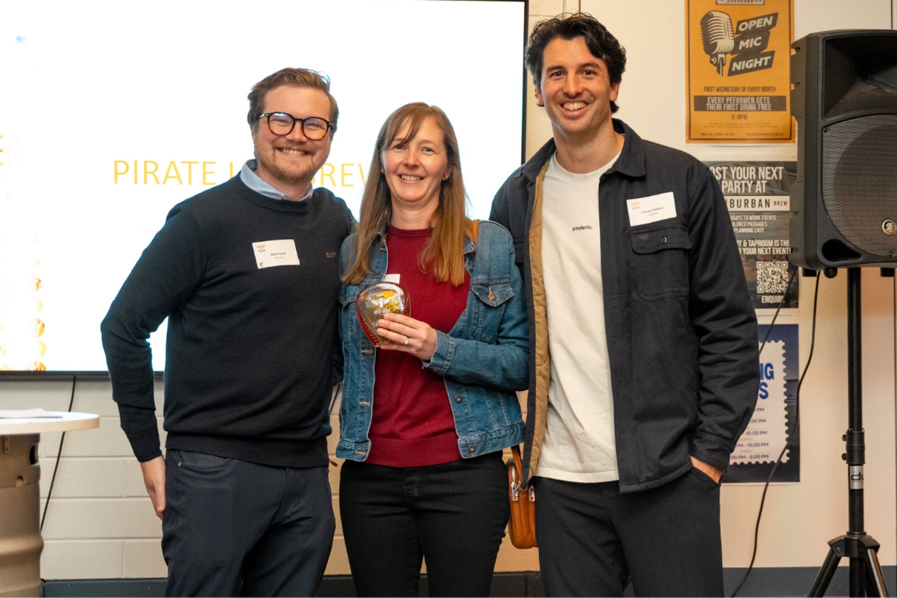 Adam Goult, Alison Leske and Kieran Holland