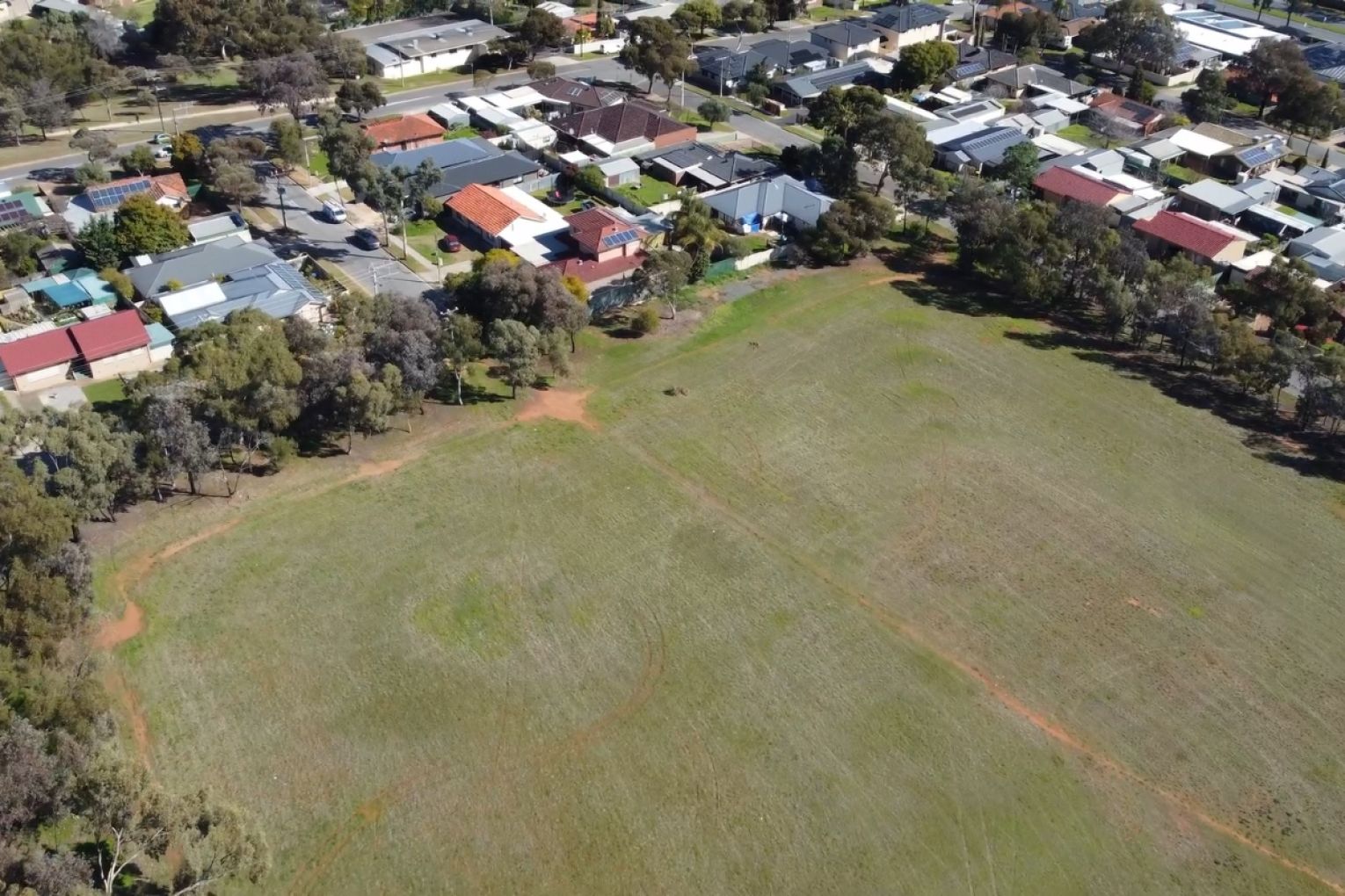 An aeriel shot of the land where the development will be located. Photo: Supplied