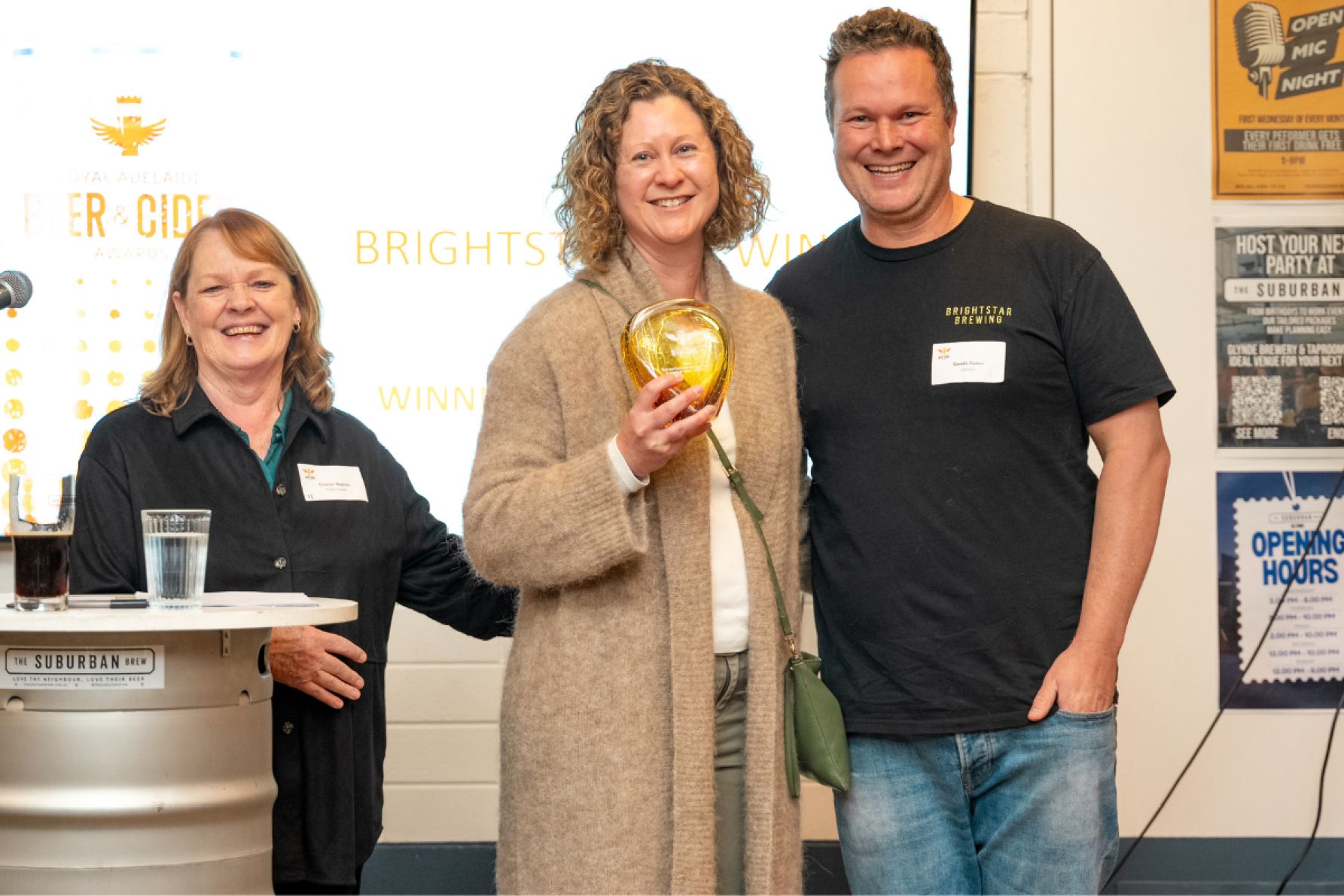 Chalien Bayliss, Megan Parker and Gareth Parker