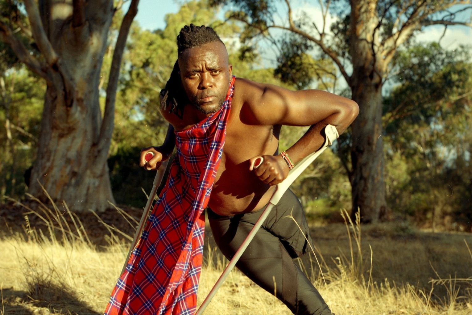 Dalmas Otieno is a contemporary dancer and former Former Kenya National Amputee Football Team Captain. Pictures: Alex Frayne.