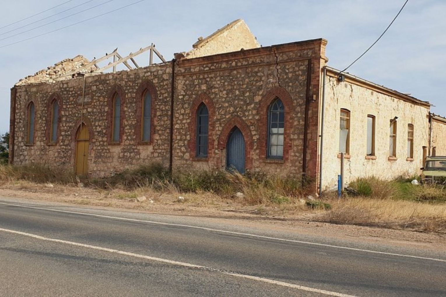 The historic East Moonta Methodist Church is currently being demolished due to its unsafe and dilapidated state. Photo: Tripadvisor