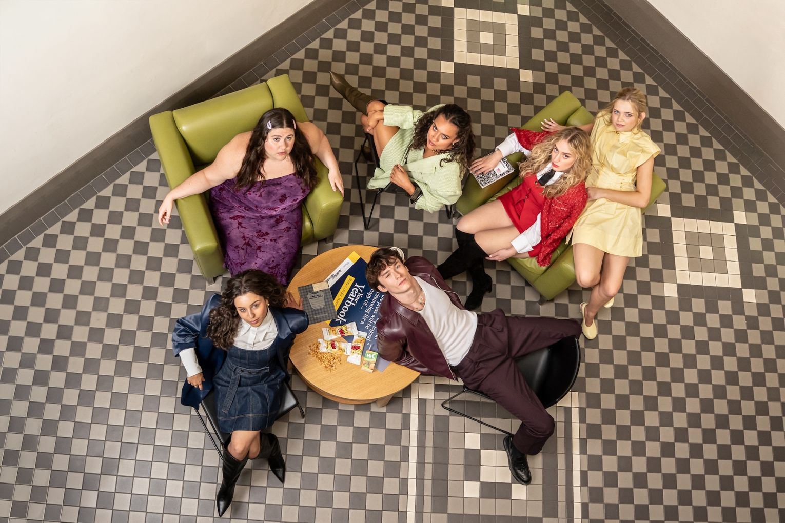 Adelaide's Abigail Sharp (right) with her Heathers the Musical castmates. Photo: Supplied