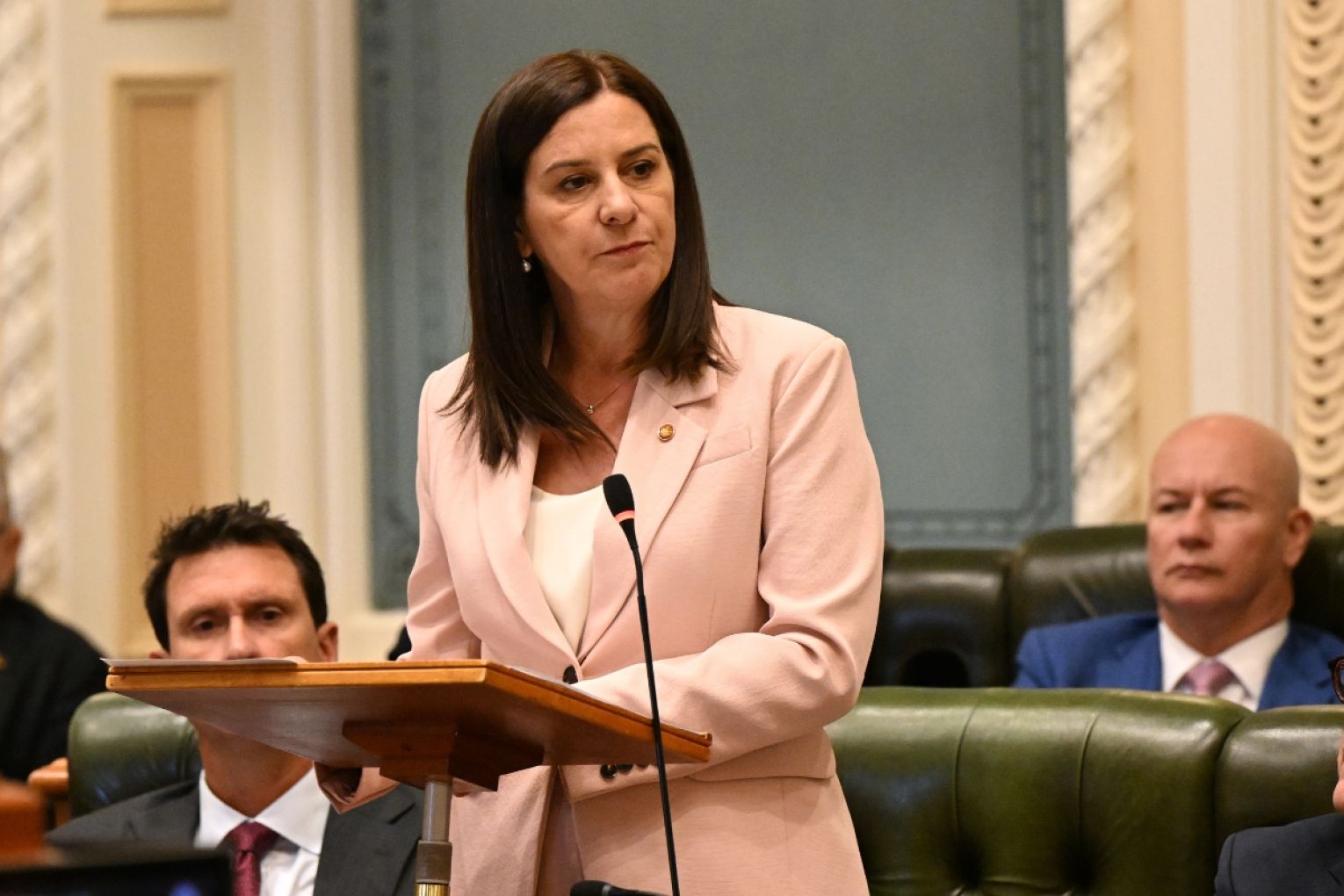 Queensland Attorney-General and Minister for Justice and Minister for Integrity, Deb Frecklington is seen during Question Time at Queensland Parliament House in Brisbane, Wednesday, June 3, 2026. Photo: Darren England