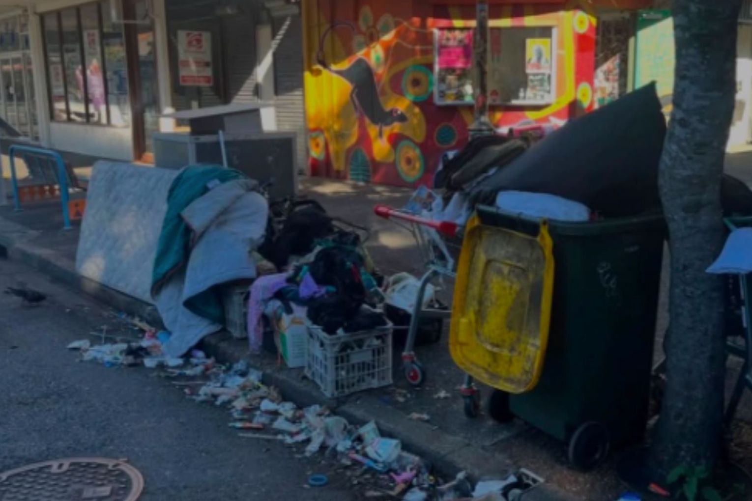 Rubbish on the street in West End. Picture: via Facebook