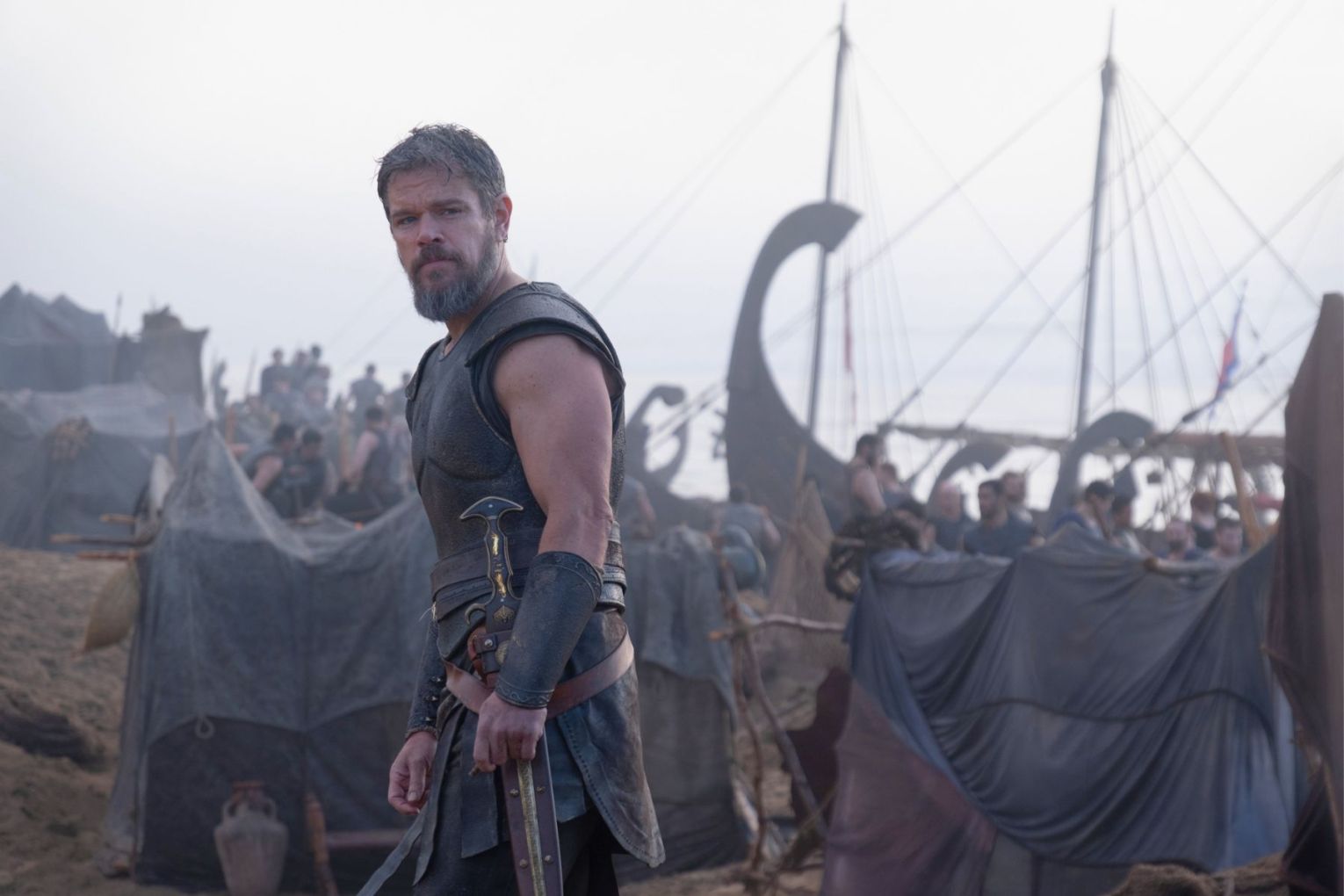 Matt Damon is Odysseus in The Odyssey, written, produced and directed by Christopher Nolan. Photo: Courtesy Universal Pictures