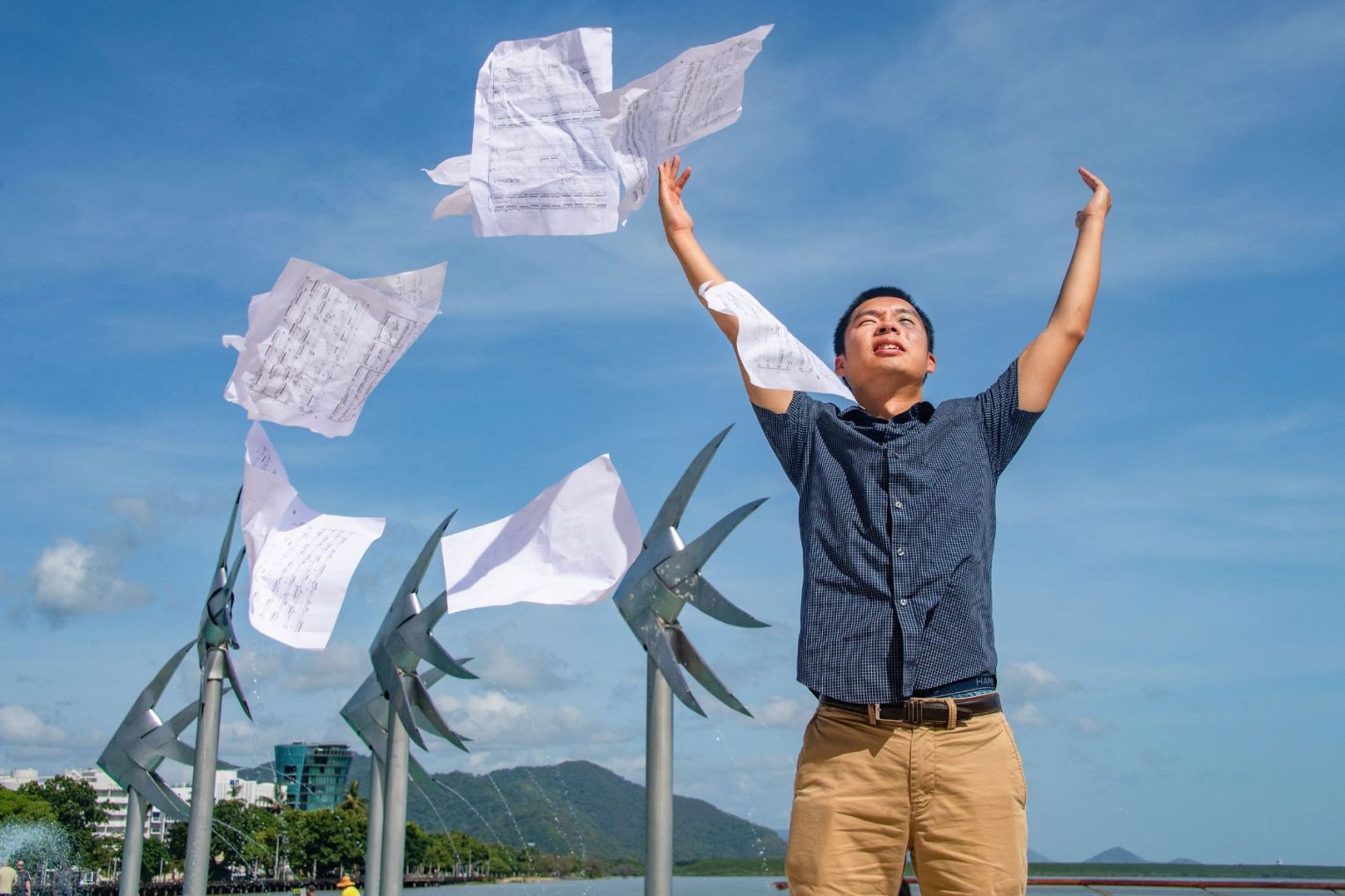 Composer Sam Wu is in Cairns for the premierer of a new work at the Australian Festival of Chamber Music. Photo: Brian Cassey