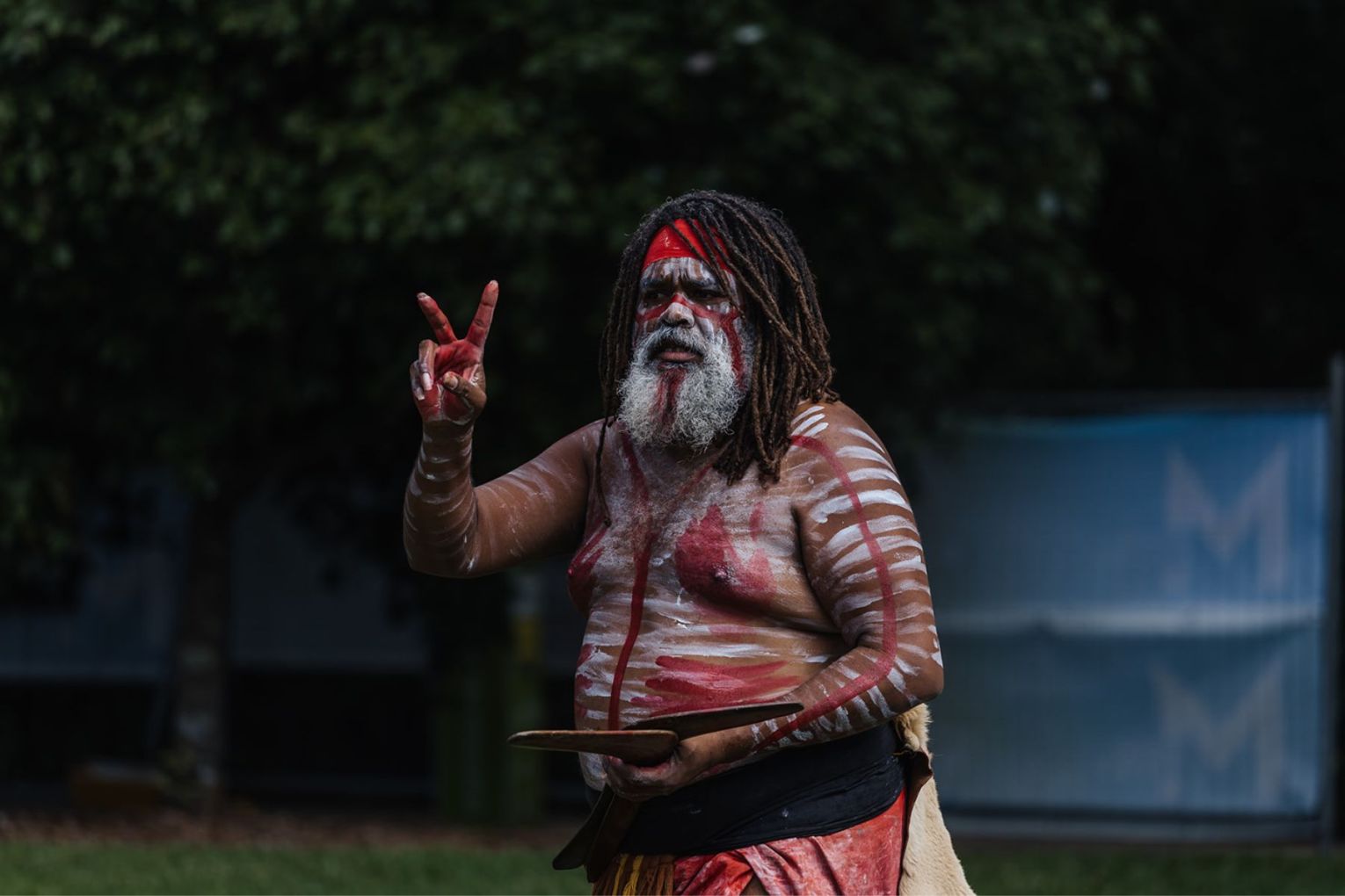 Luther Cora has performed with the Yugambeh Dancers for 27 years and will take part in presenting Living Sculptures: How the Birds Got Their Colours at this year's Brisbane Festival.