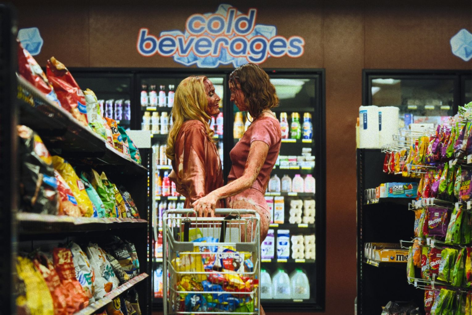 Gillian Anderson and Hannah Einbinder star in Teenage Sex and Death at Camp Miasma, showing at this year's New Farm Queer Film Festival. Photo: Courtesy of Madman Entertainment 
