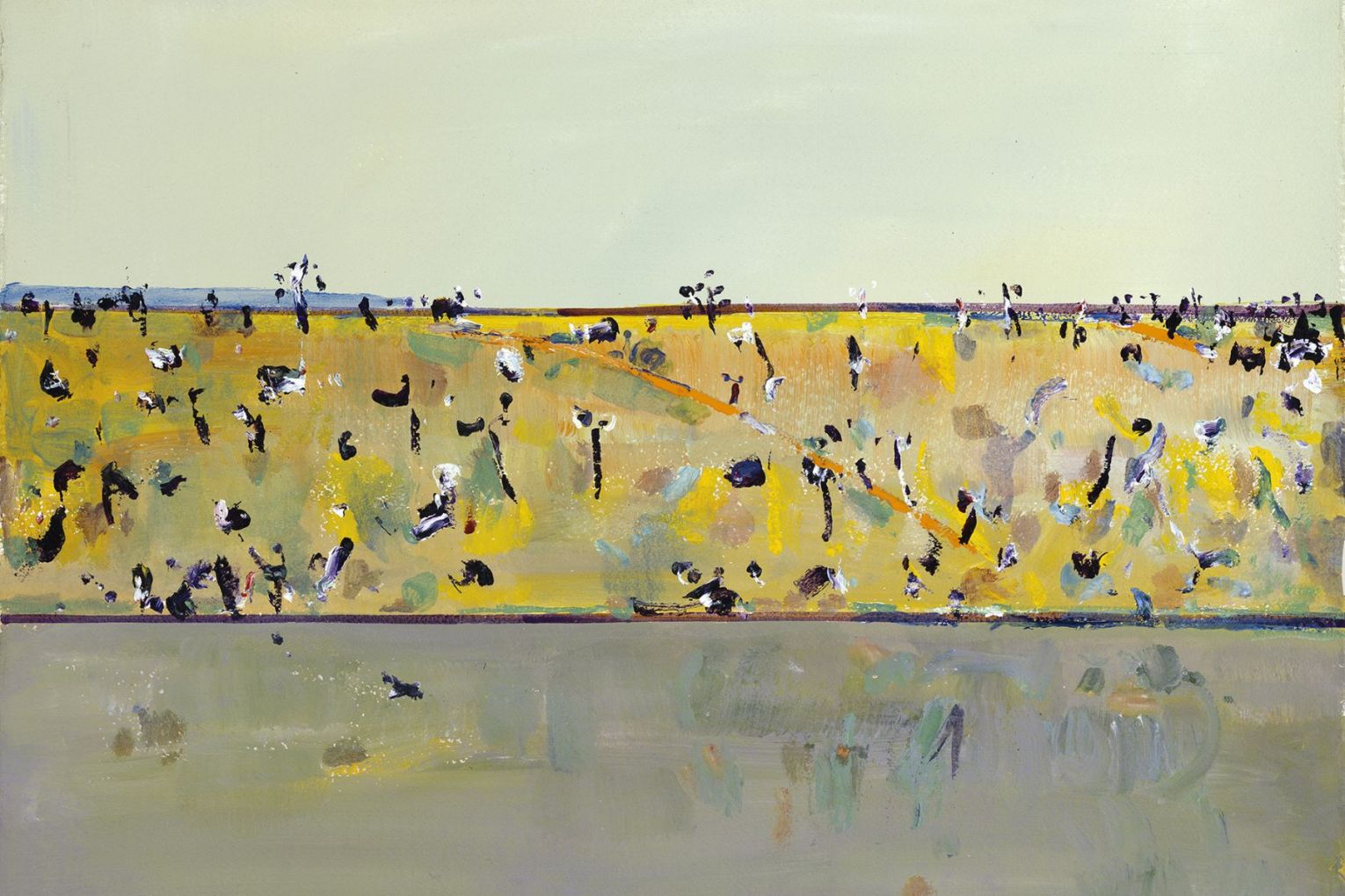 Lysterfield IV by Fred Williams is one of the artist's masterpieces now showing at Philip Bacon Galleries.