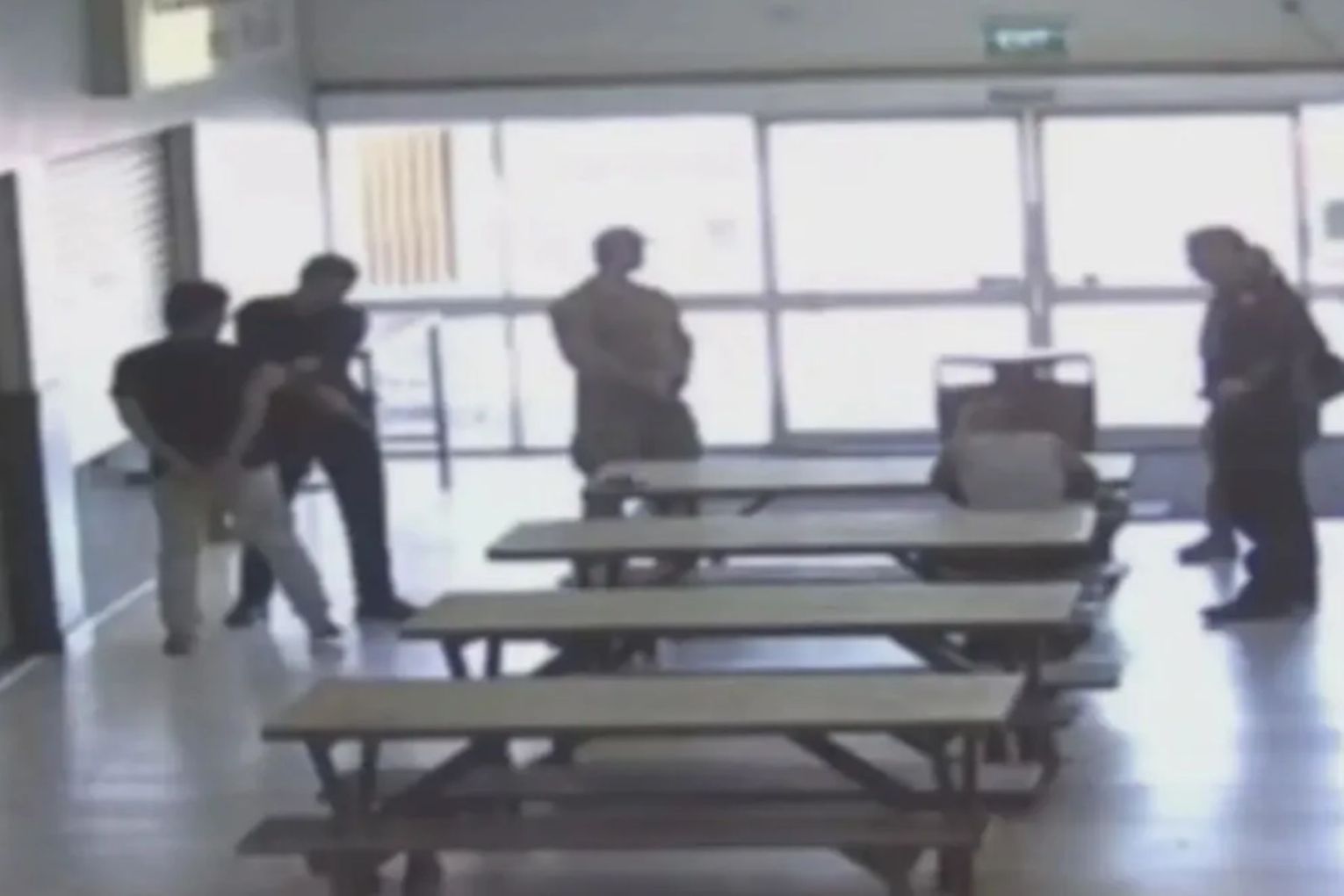 The illegal arrivals visited a local bakery. Photo: Nine News