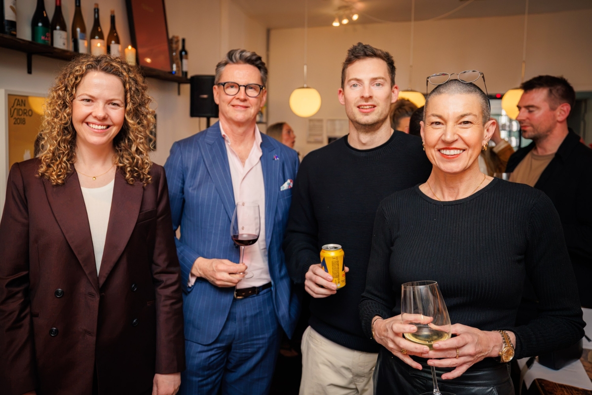 Small and Family Business Minister Nadia Clancy, Andrew Kay, Oliver Brown and Anna Moeller
