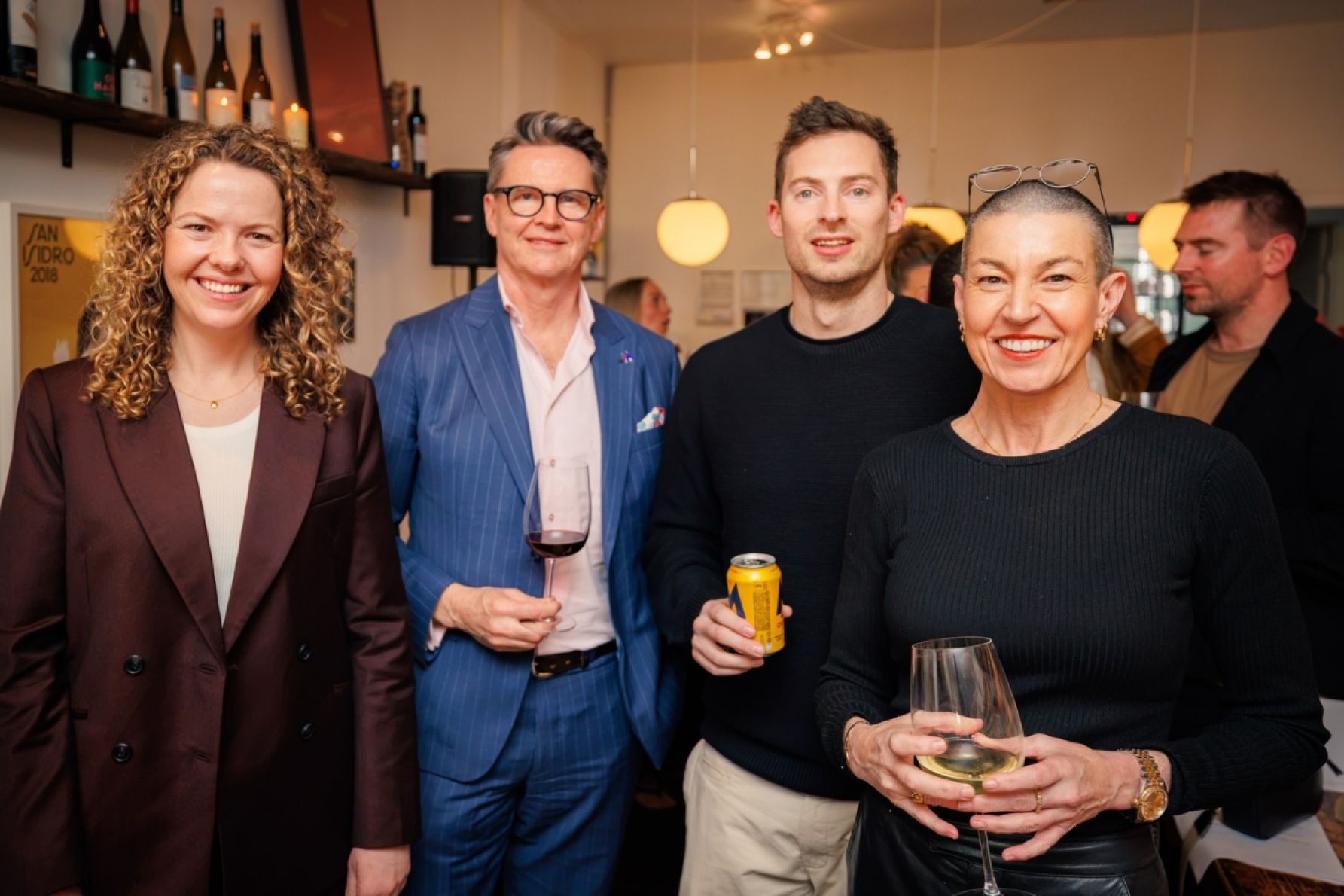 Small and Family Business Minister Nadia Clancy, Andrew Kay, Oliver Brown and Anna Moeller