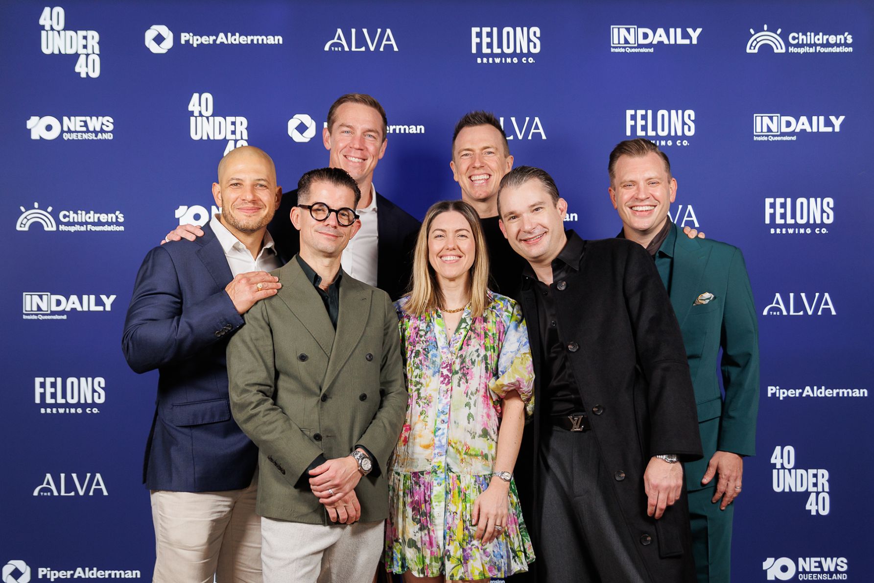 Chris Crawford, Peter Blanc, Brendan Krebs, Rachel Crawford, Anthony Ikin, Grant Bradford and Entrepreneurial Award winner Peter Cunningham 