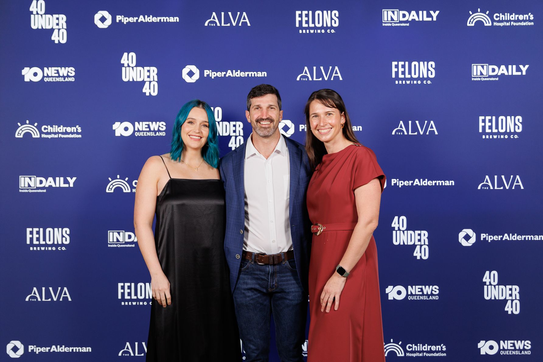 Amy Sheppard, Social Impact Award winner Lachlan Stuart and Rachel Stuart 