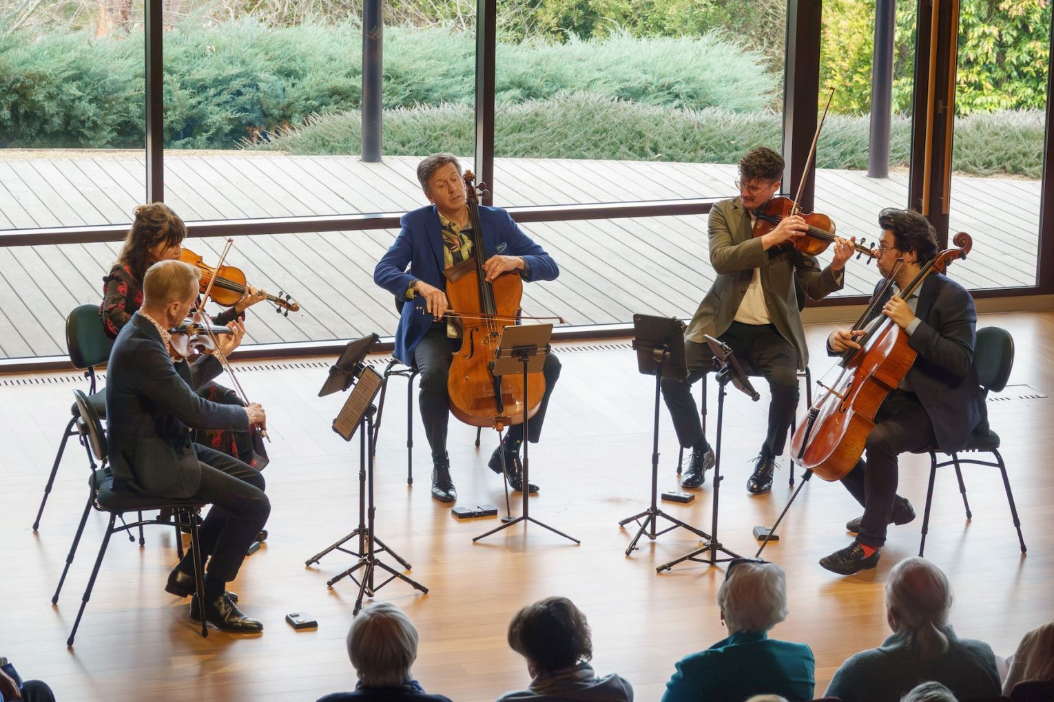 Cellist Julian Smiles performed alongside Australian String Quartet at UKARIA Cultural Centre. Photo: Supplied
