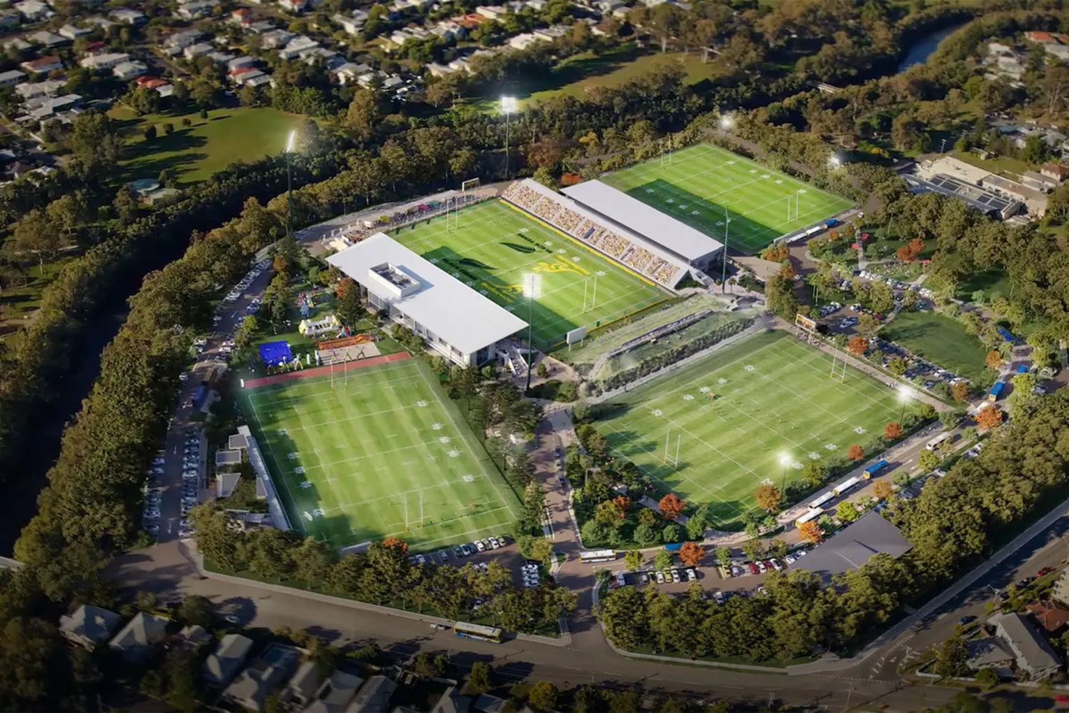 Renders for the upgraded Ballymore precinct | Credit: Queensland Government
