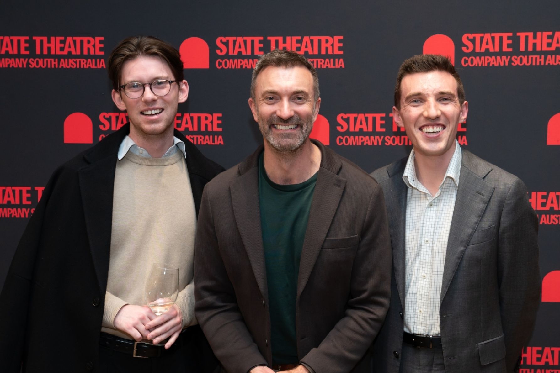 Luke Wormald, Robert Simms MLC and Patrick Stewart