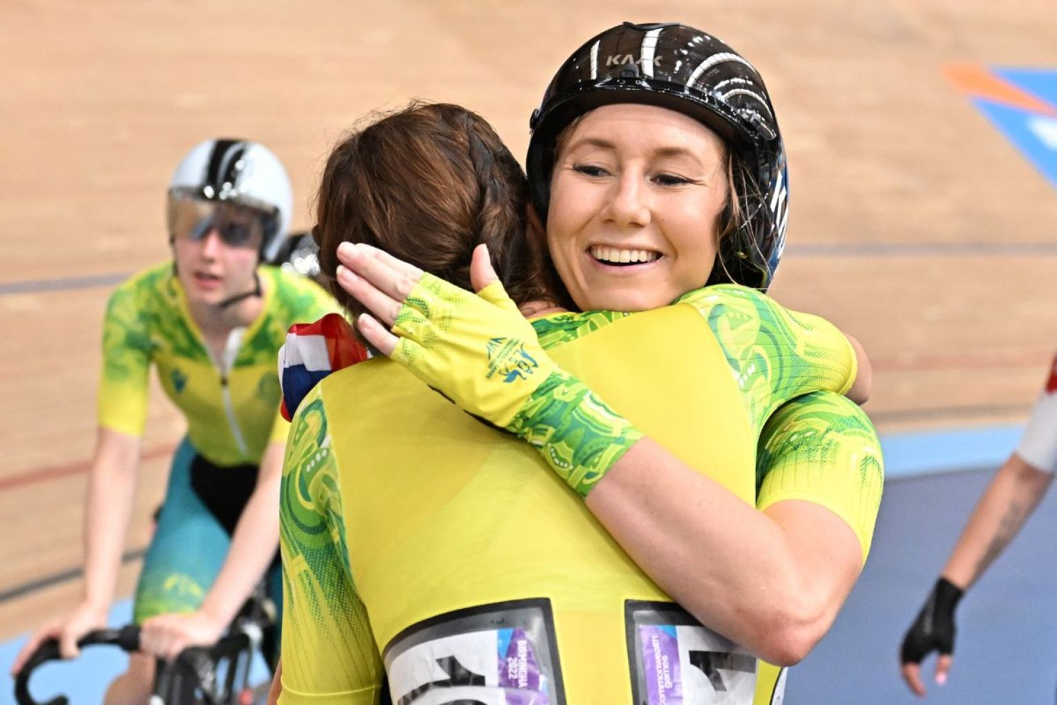 SA cycling star Maeve Plouffe was involved in a near miss during the Tour of Britain. Picture: Commonwealth Games in 2022. AAP and Will Palmer/SWPix.com