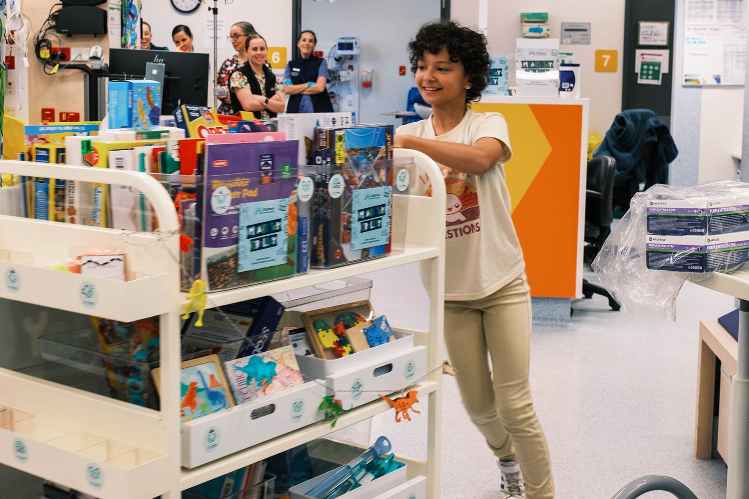 Ten-year-old Myah raised more than $22,000 to fund the toy trolley at Children's Hospital Foundation | Credit: image supplied
