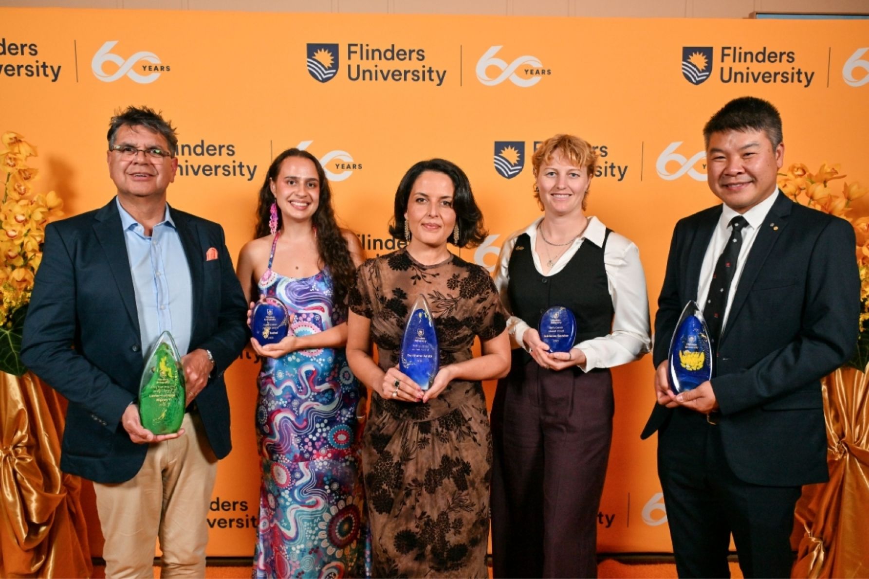 Professor Lester-Irabinna Rigney AM, Mali Isabel, Durkhanai Ayubi, Adrienne Gooden and Dr Felix Ho ASM OAM