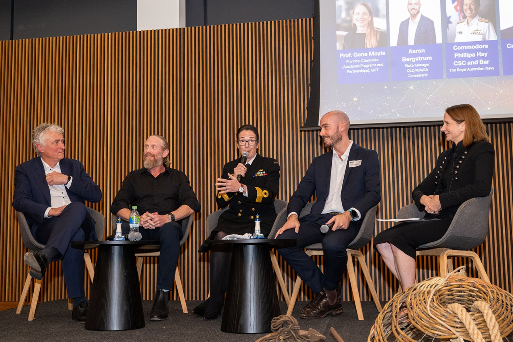 Jamieson Trauma Institute Director Professor Michael Shuetz, NEXTDC CEO and MD Craig Scroggie, Commodore Phillipa Hay, Aaron Bergstrum and Professor Gene Moyle