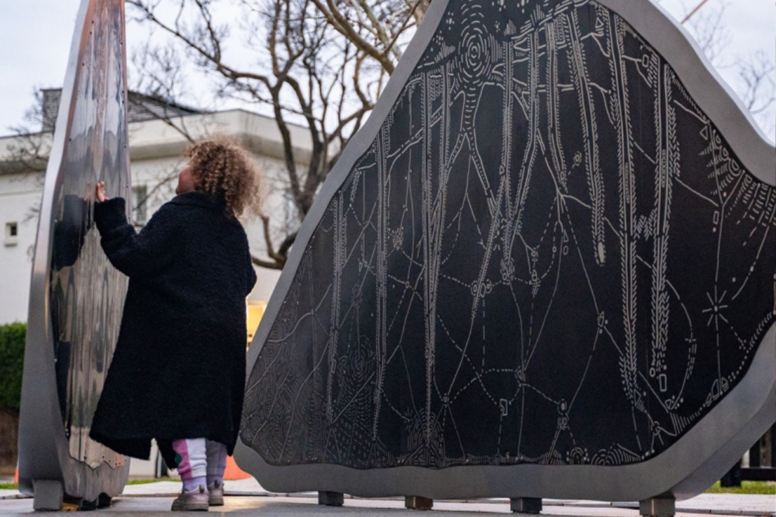 'Rain' is a new sculpture unveiled in Norwood. Picture: Norwood, Payneham and St Peters Council.