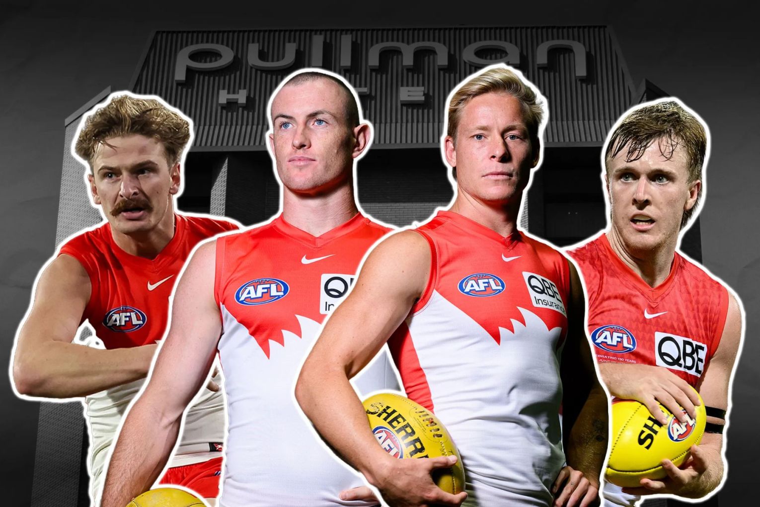 Sydney players Riley Bice, Chad Warner, Isaac Heeney and James Jordon will sit out the rest of the season.