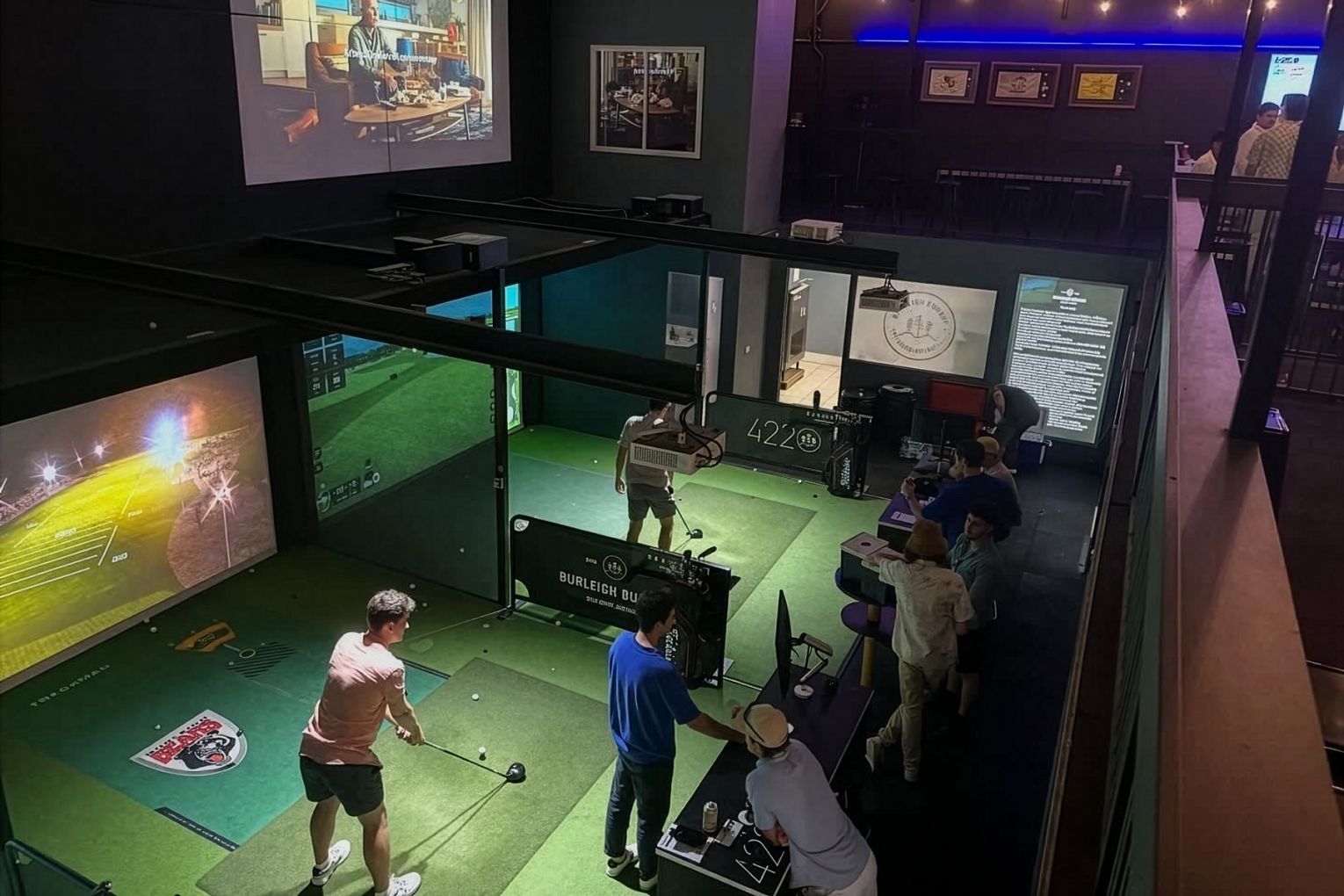 Burleigh Bunker pairs TrackMan golf simulators with food, drinks and plenty of healthy competition | Credit: Burleigh Bunker Facebook