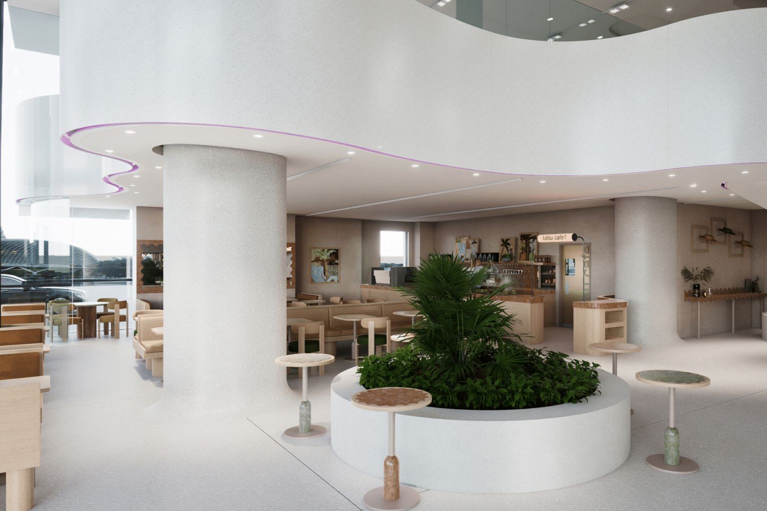 Renders of LuLóu and SweetLeaf, opening soon in The City | Credit: ALKOT Studio for HomeTeam