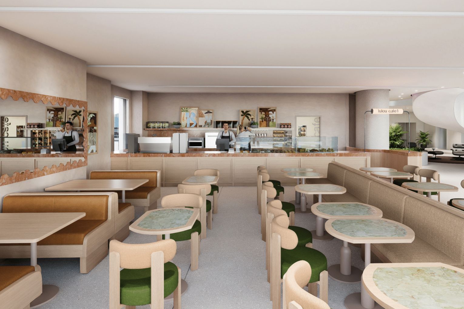 Renders of LuLóu and SweetLeaf, opening soon in The City | Credit: ALKOT Studio for HomeTeam