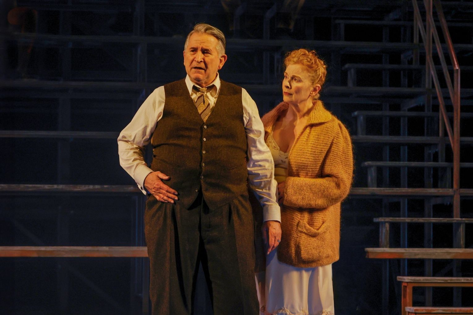 Anthony LaPaglia and Alison Whyte star in a brilliant production of Death of a Salesman, now playing the Lyric Theatre at QPAC. Photo: Jeff Busby