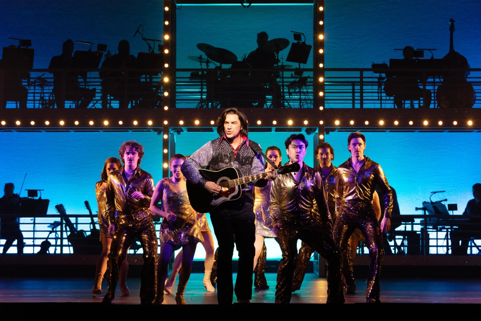 Broadway star Will Swenson is Neil Diamond in A BEAUTIFUL NOISE: The Neil Diamond Musical, coming to QPAC in March. Photo: Jeff Busby