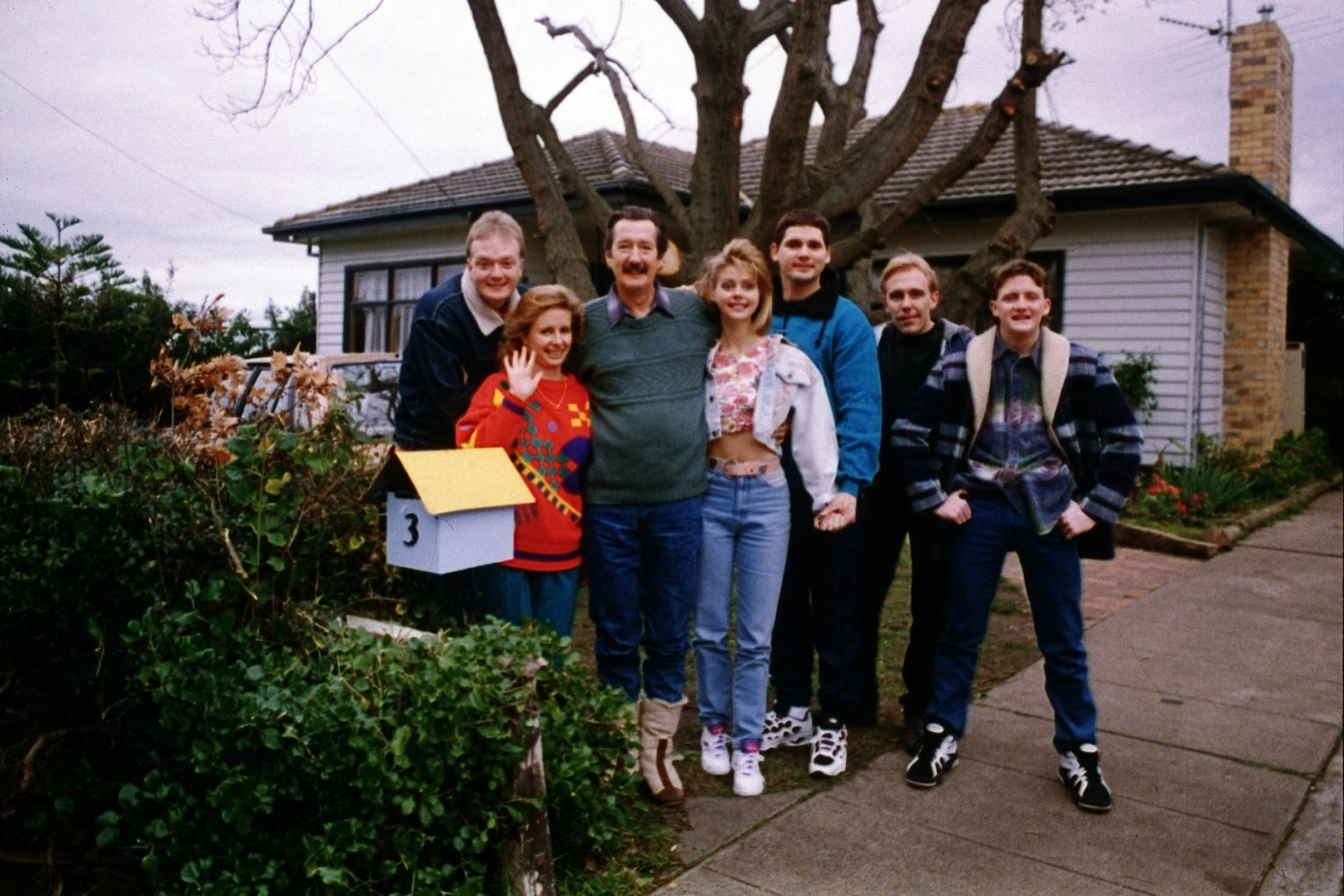 The cast of the film The Castle, which will soon be a stage play.  Photo: (c) Frontline Television Productions Pty Ltd