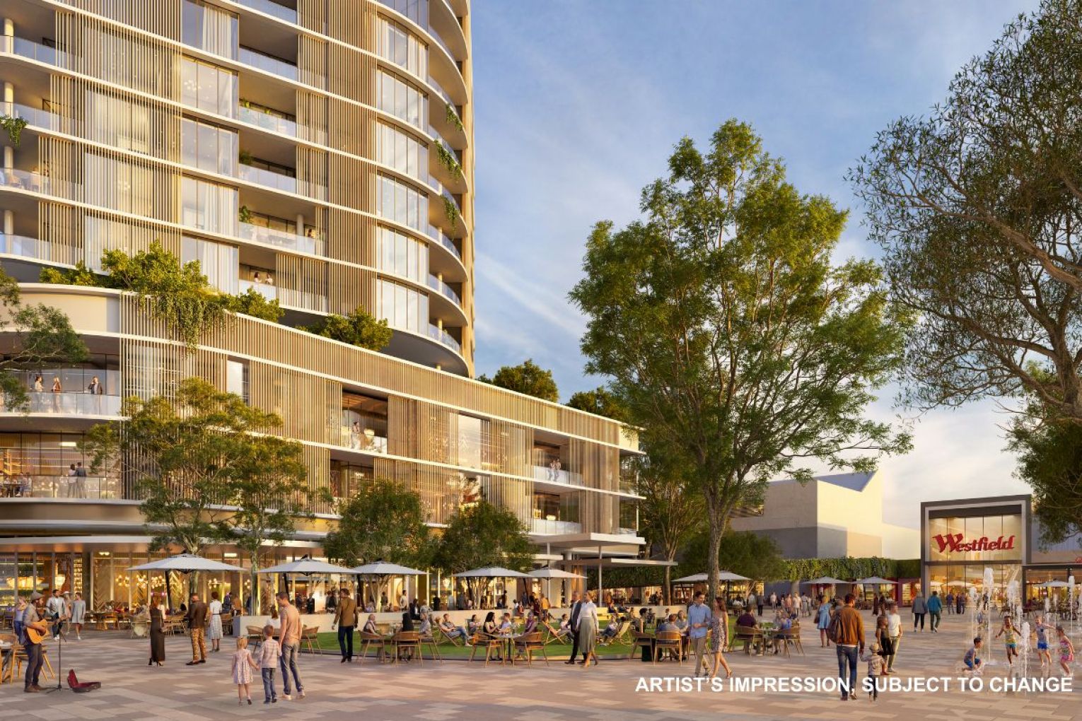 An artist's impression of one residential tower that could rise alongside the West Lakes shopping centre. Picture: supplied