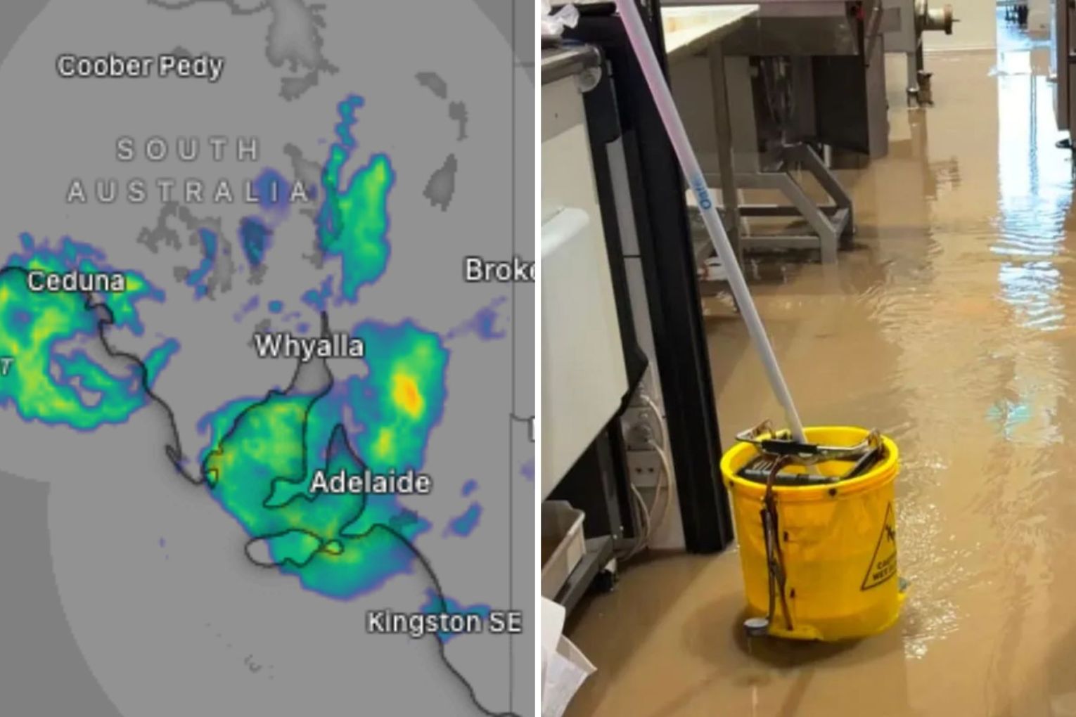 Widespread rain and storms will hit SA, weeks after flash flooding hit the states. Picture: via Windy