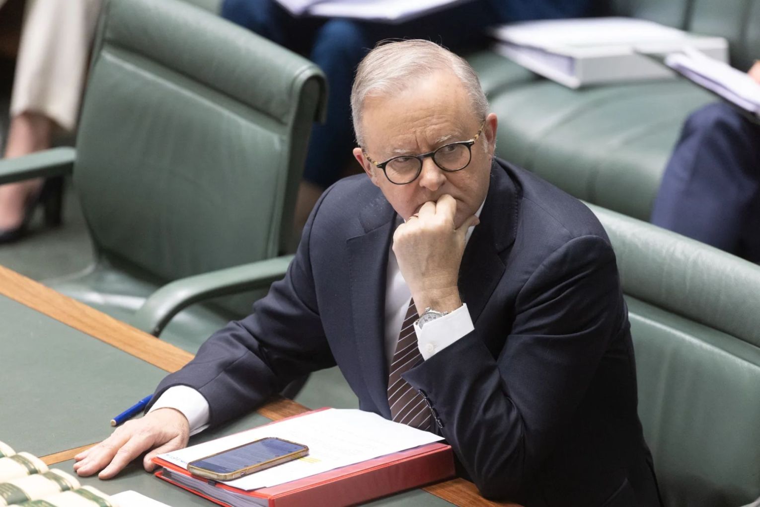 Polling shows Anthony Albanese's popularity has dropped to its lowest since he was elected as PM. Picture: Mike Bowers