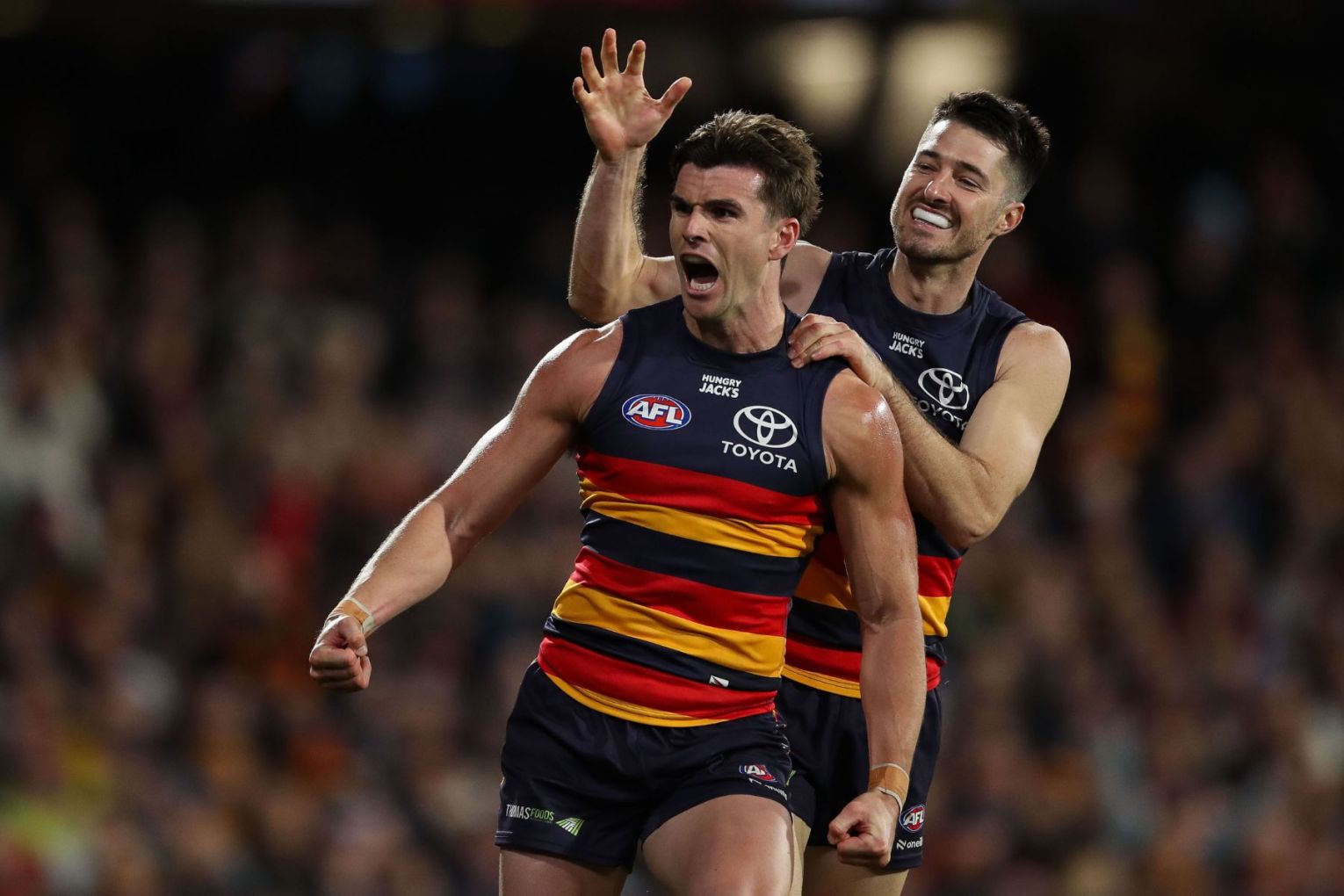 Fresh off Adelaide's elimination final win, Ben Keays can't wait to return to the Gabba. Picture: Matt Turner/AAP PHOTOS