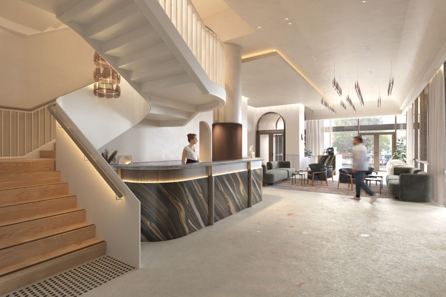 The luxury Crystalbrook Sam hotel is slated to open in late December. Render: Supplied