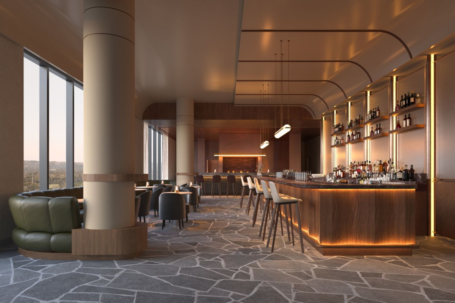 The luxury Crystalbrook Sam hotel is slated to open in late December. Render: Supplied