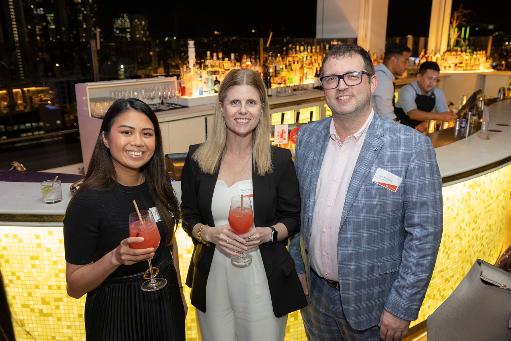 Lani Bajracharya, Tracey Whyte and Travis Shueard