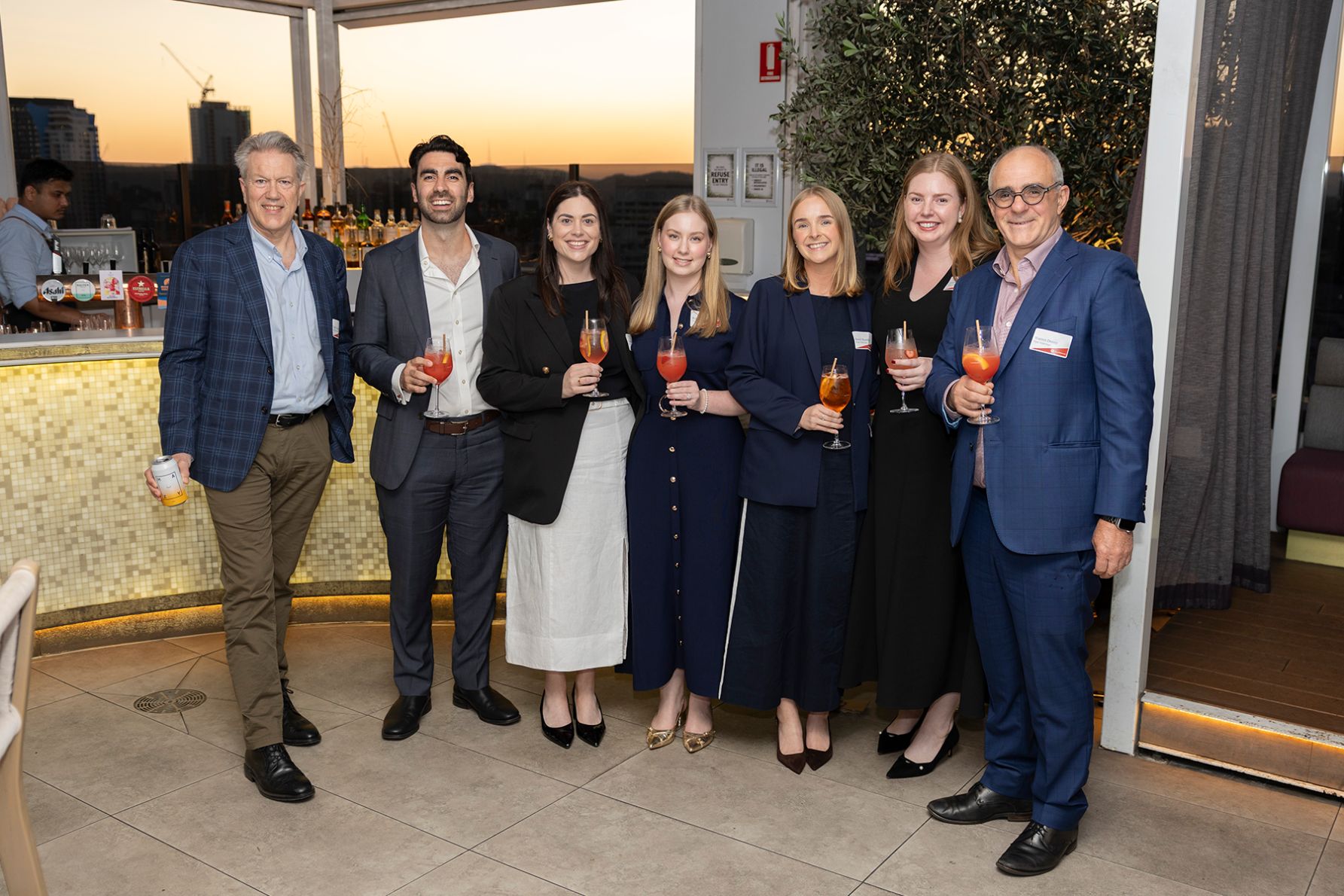 Peter Nugent, Tony Calligeros, Giorgia Robertson, Brieanna Johannesen, Emily Hamilton, Lauren Abbott and Warren Denny
