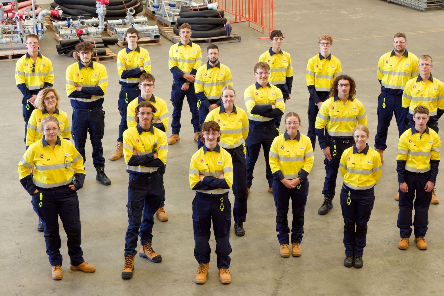 Apprentices and graduates joining SA and WA's submarine workforce in February 2025. This picture: ASC/supplied.