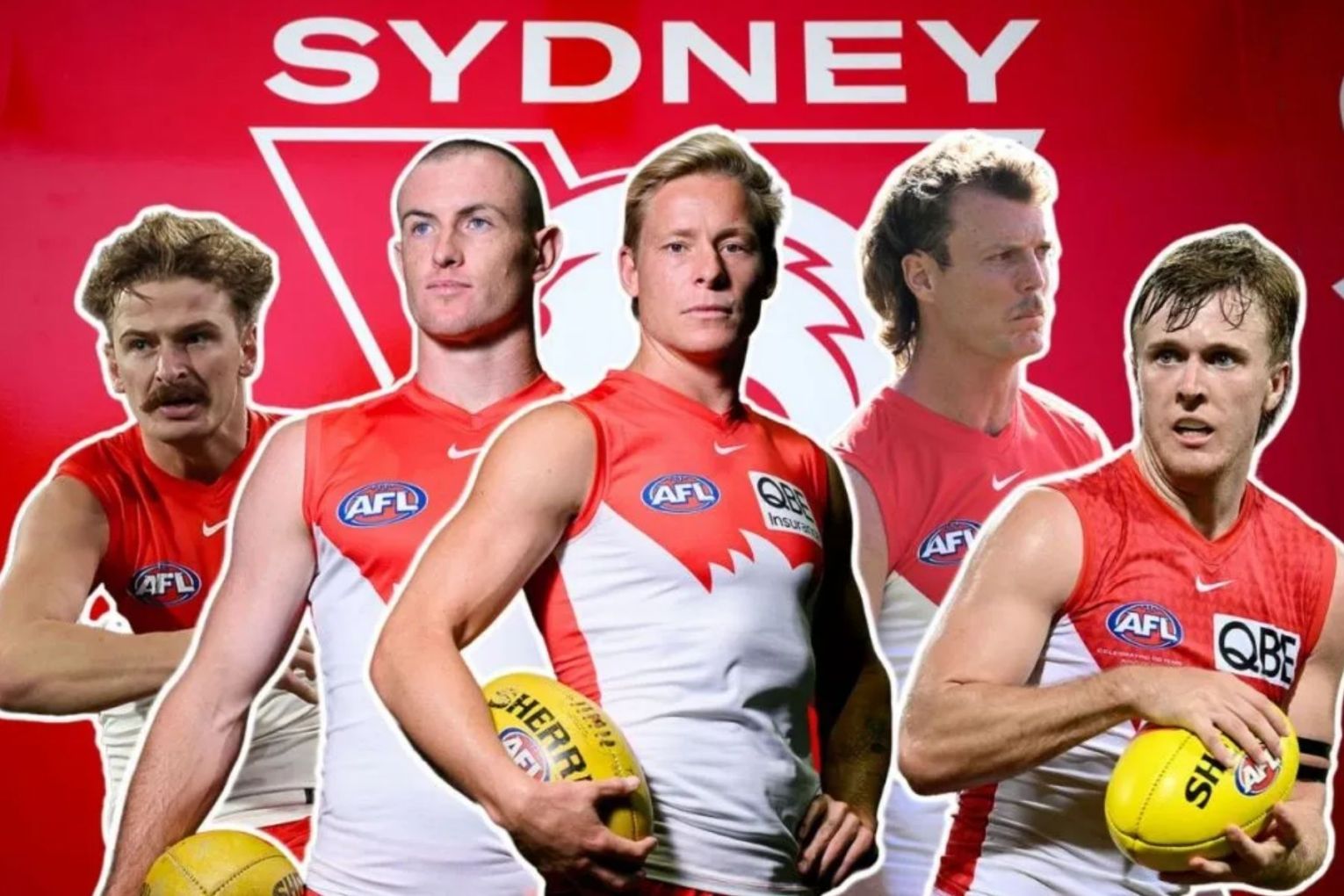 The Swans have suspended Riley Bice, Chad Warner, Isaac Heeney, Nick Blakey and James Jordon.