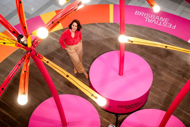 Thumbnail for Brisbane Quarter turns pink to celebrate Brisbane Festival
